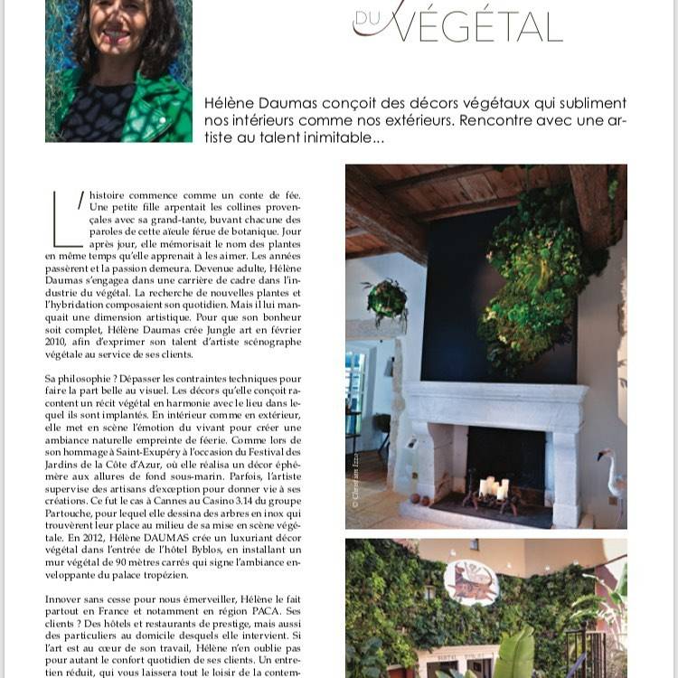 Jungle Art dans le magazine Maison & Jardin